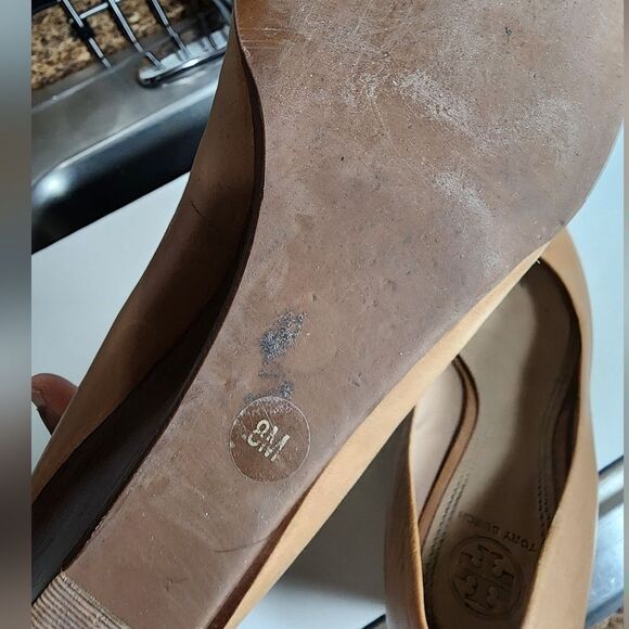 Tory Burch Tan Wedge Shoes - Picture 9 of 14
